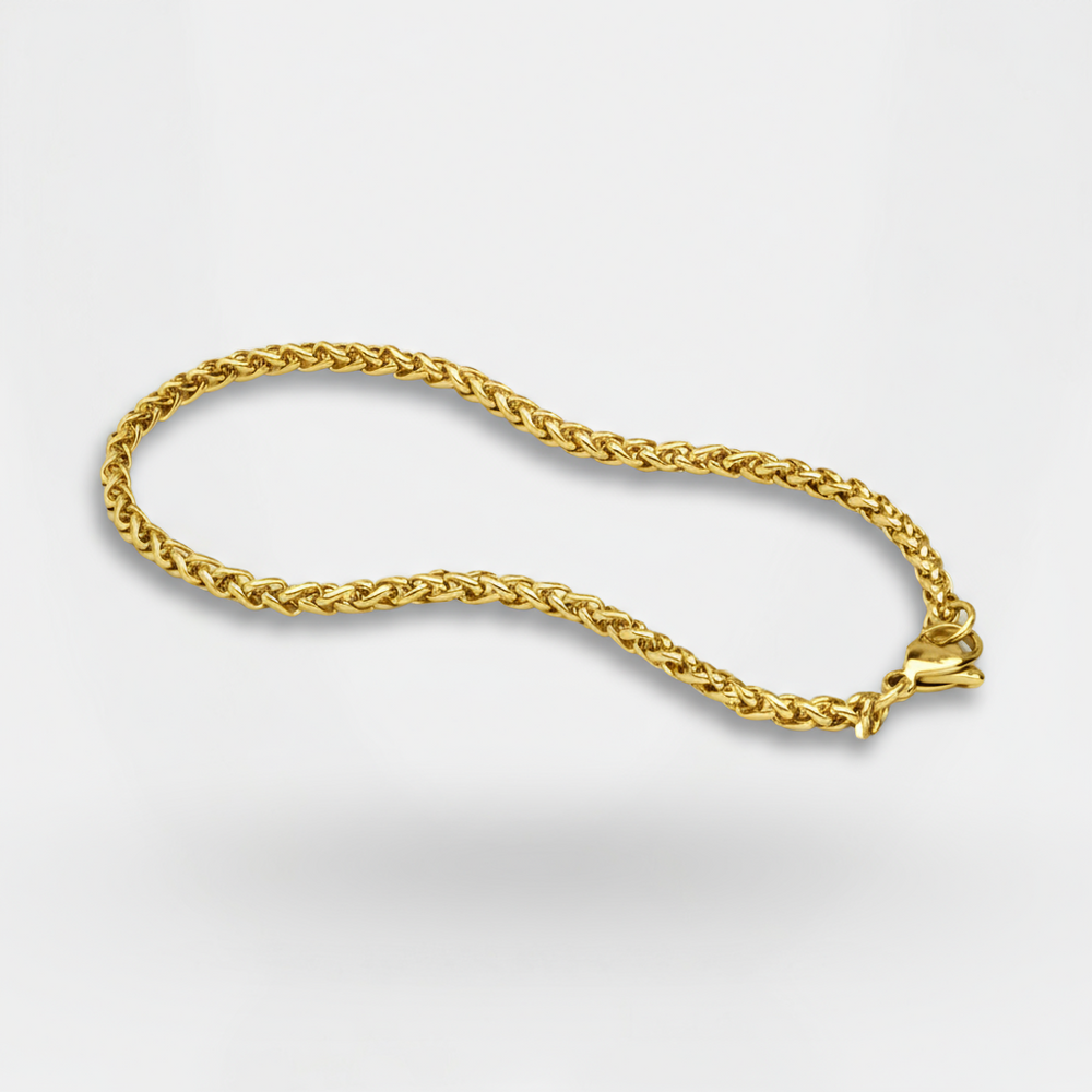 Wheat Bracelet 5MM – Gold