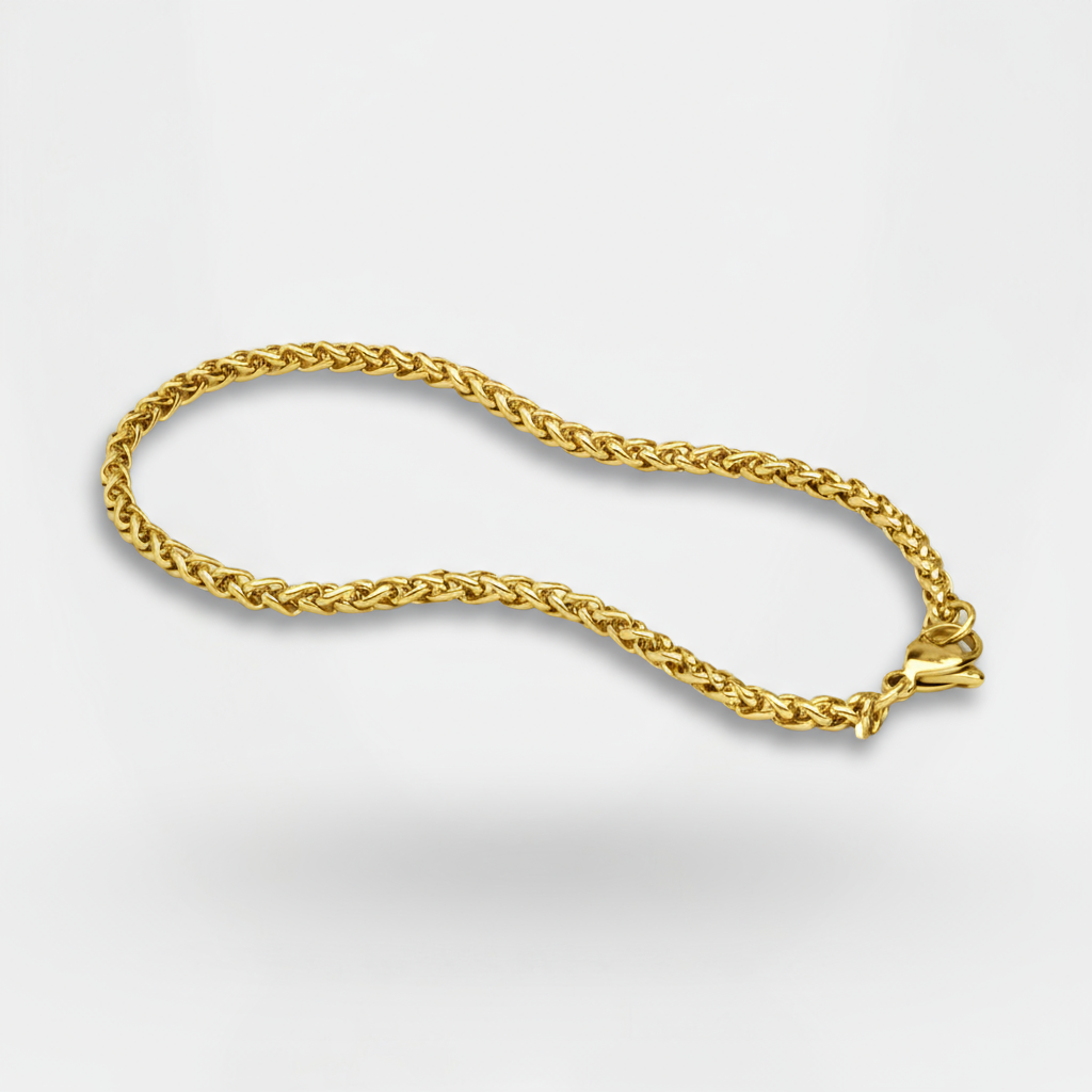 Wheat Bracelet 5MM – Gold