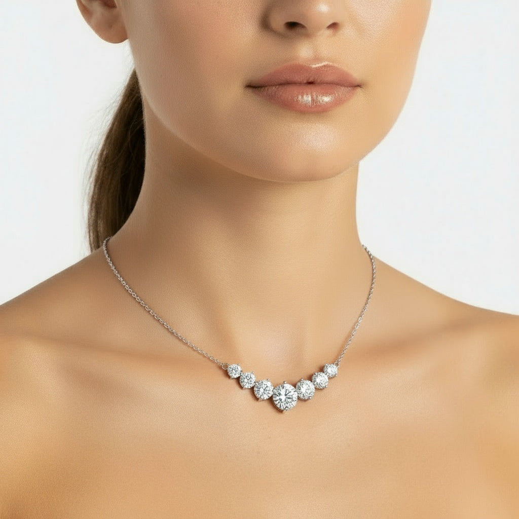 Clairé Diamond Necklace - White Gold