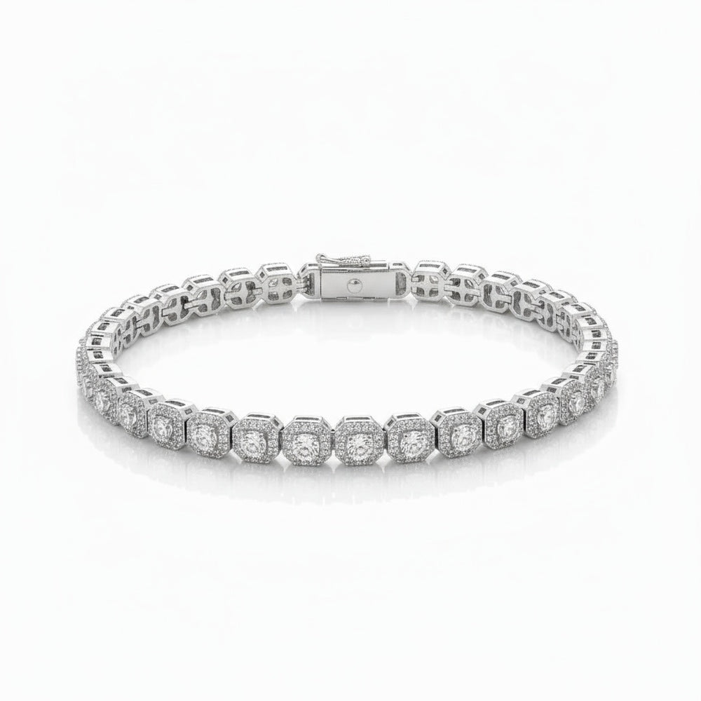 צמיד טניס Celeste - זהב לבן