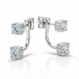 Luna Earrings - White Gold