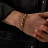 Cuban Bracelet 8MM Gold