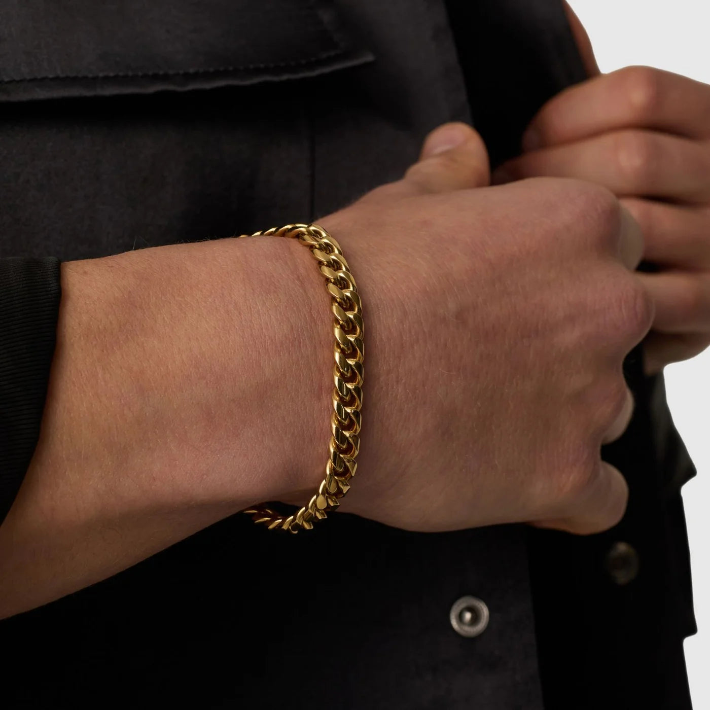 Cuban Bracelet 8MM Gold