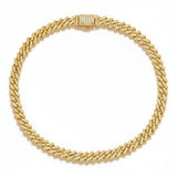 Moissanite Cuban Bracelet 5MM - Gold