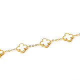 Clover Bracelet Gold – White Pearl