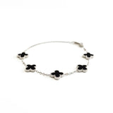 Clover Bracelet Silver – Black Onyx
