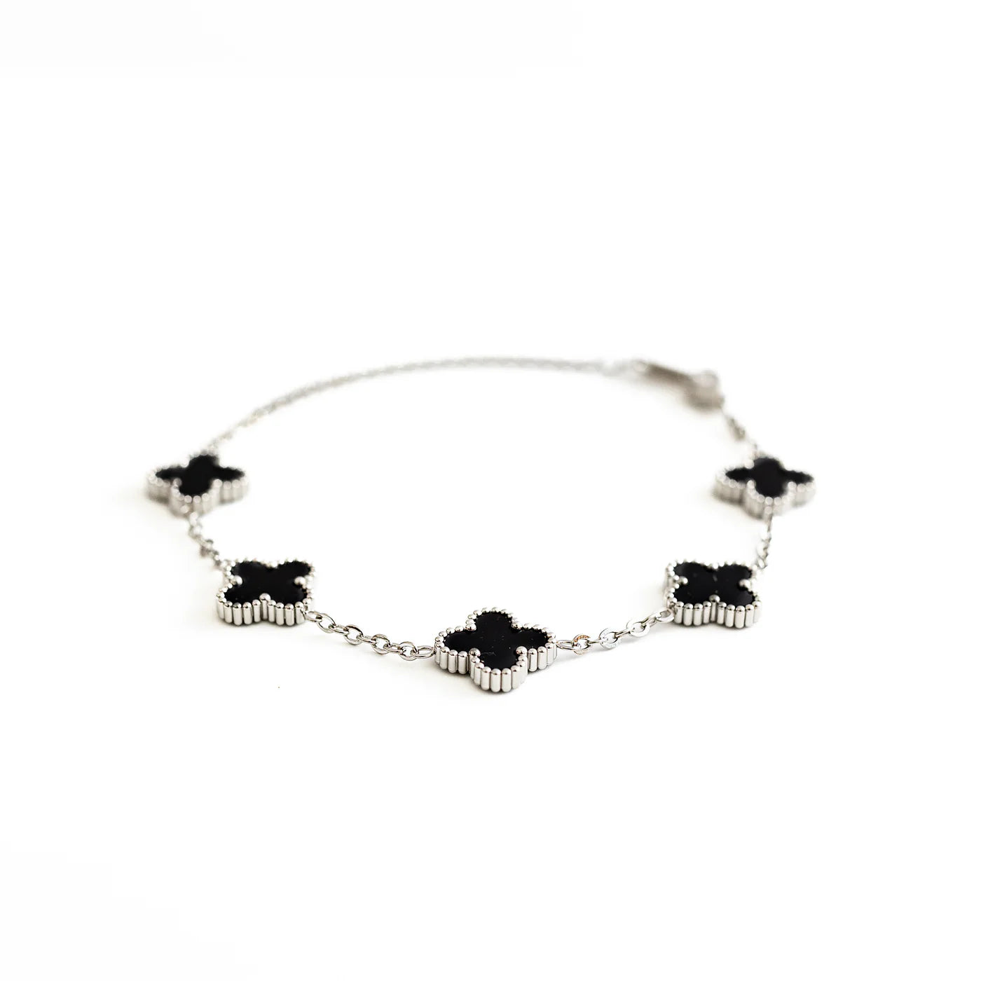 Clover Bracelet Silver – Black Onyx