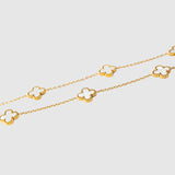 Clover Necklace Gold – White Pearl