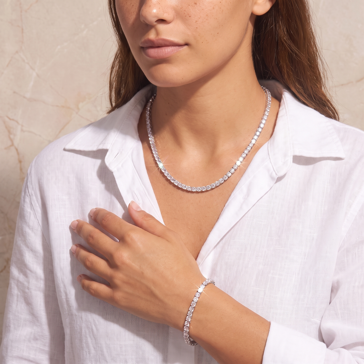 Tennis Set 5MM - White Gold
