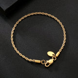 Rope Bracelet 2mm Gold