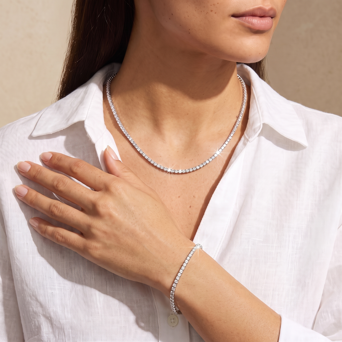 Tennis Set 3MM - White Gold