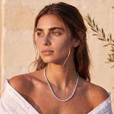 Aura Tennis Necklace 3MM - 18k White Gold
