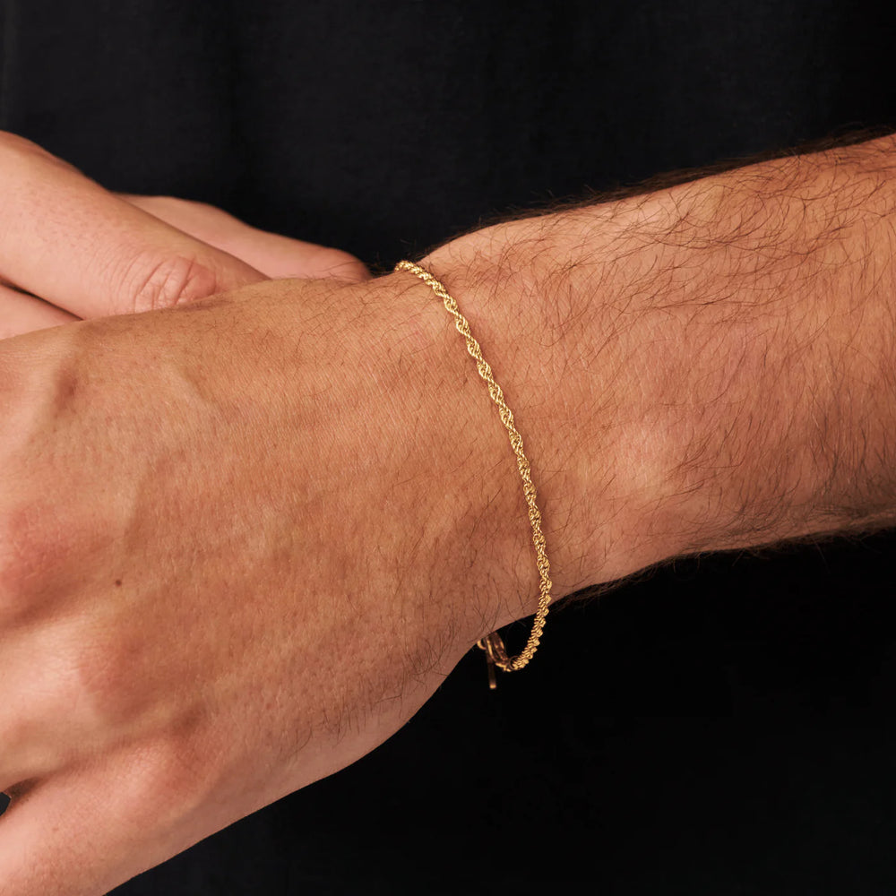 Rope Bracelet 2mm Gold