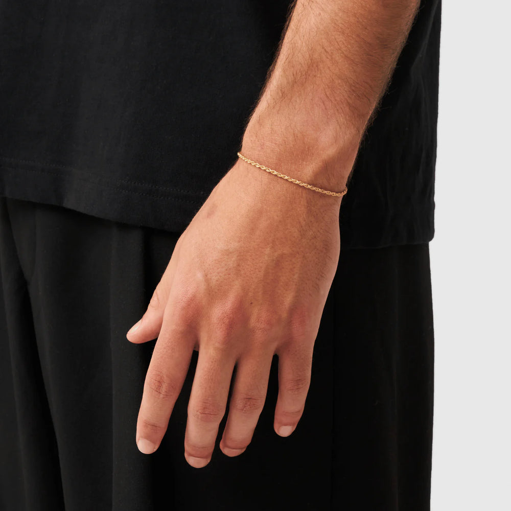 Rope Bracelet 2mm Gold
