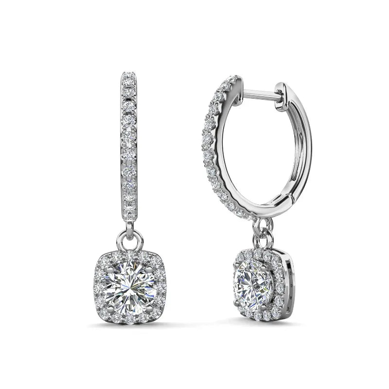 Mira Earrings – 1CT Cushion Cut