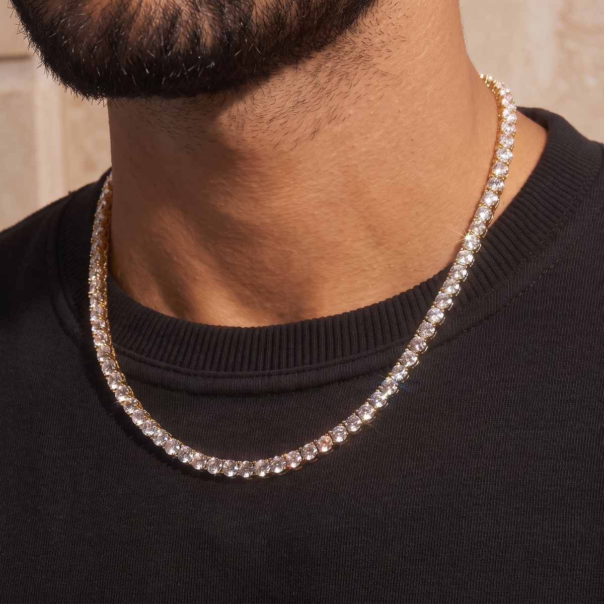 Aria Tennis Necklace 5MM - 18k Gold