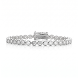 Bella Bezel Tennis Bracelet - White Gold