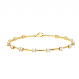 Élise Bracelet Gold – 14 moissanite stones, 18K gold plated