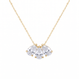 Lilia Trio Pear Pendant Necklace - Gold