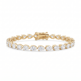Margaux Pear Tennis Bracelet 3x5MM - Gold