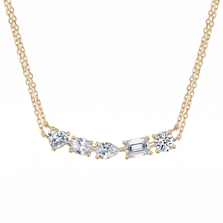 Odette Mixed-Cut Necklace - Gold