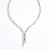 Selene Y Tennis Necklace 3MM - Gold