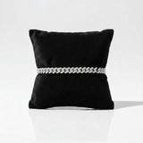 Moissanite Cuban Bracelet 5MM - White Gold