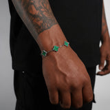 Clover Bracelet Silver – Malachite