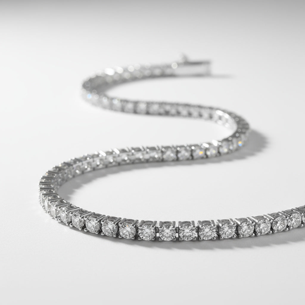 צמיד טניס Aura 3 מ"מ - זהב לבן