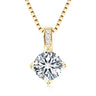 Celeste Pavé Solitaire Necklace - Gold