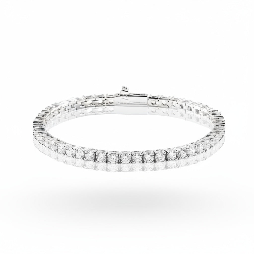 Aura Tennis Bracelet 3MM - White Gold