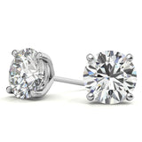 Classic Stud Earrings -  White Gold