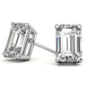 Emerald Cut Stud Earrings