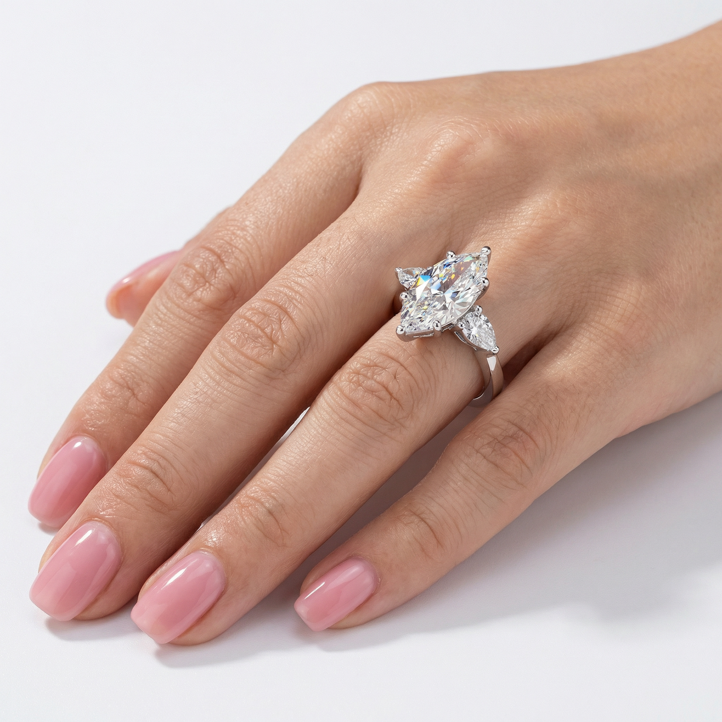 Marquise Royale Ring - White Gold