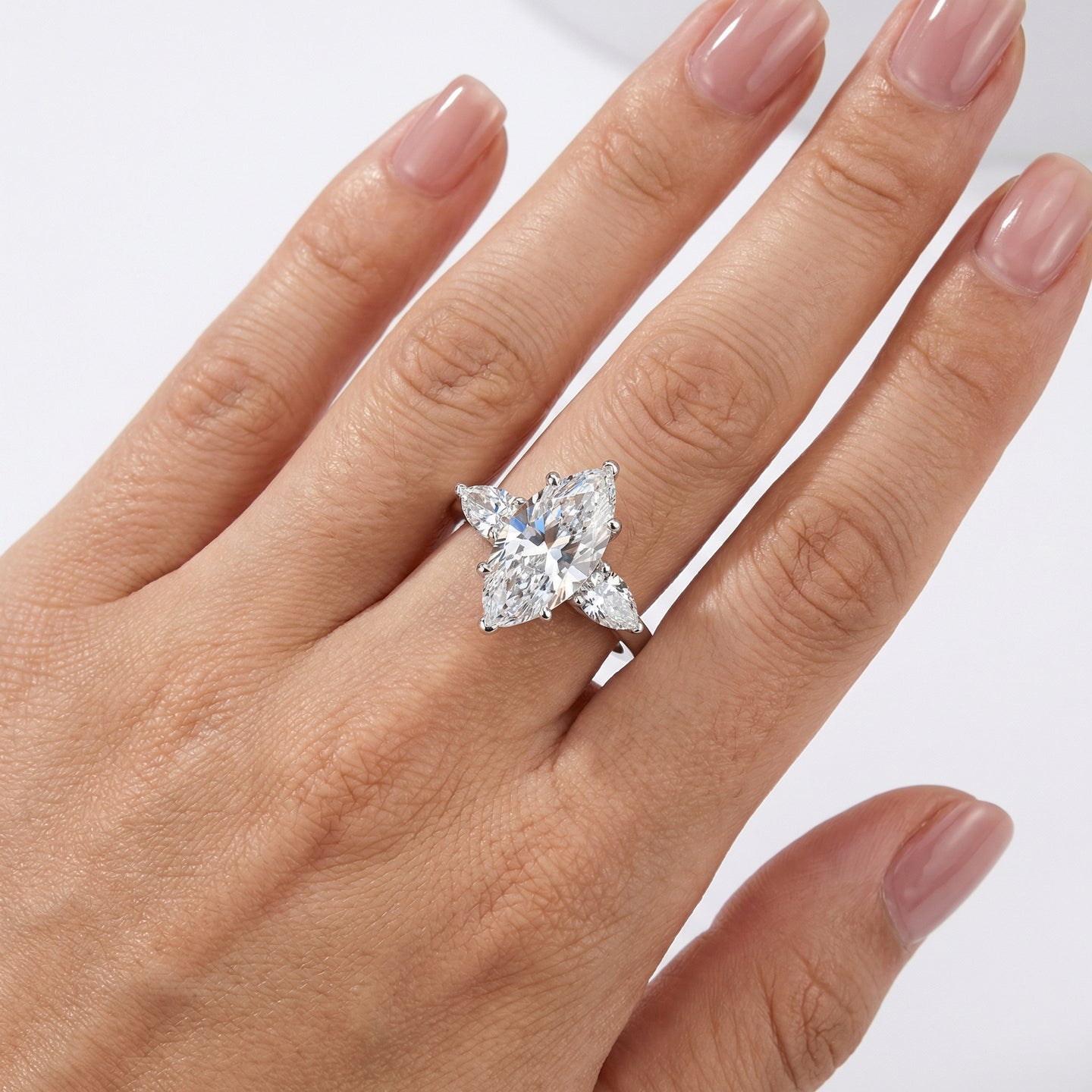 Marquise Royale Ring - White Gold