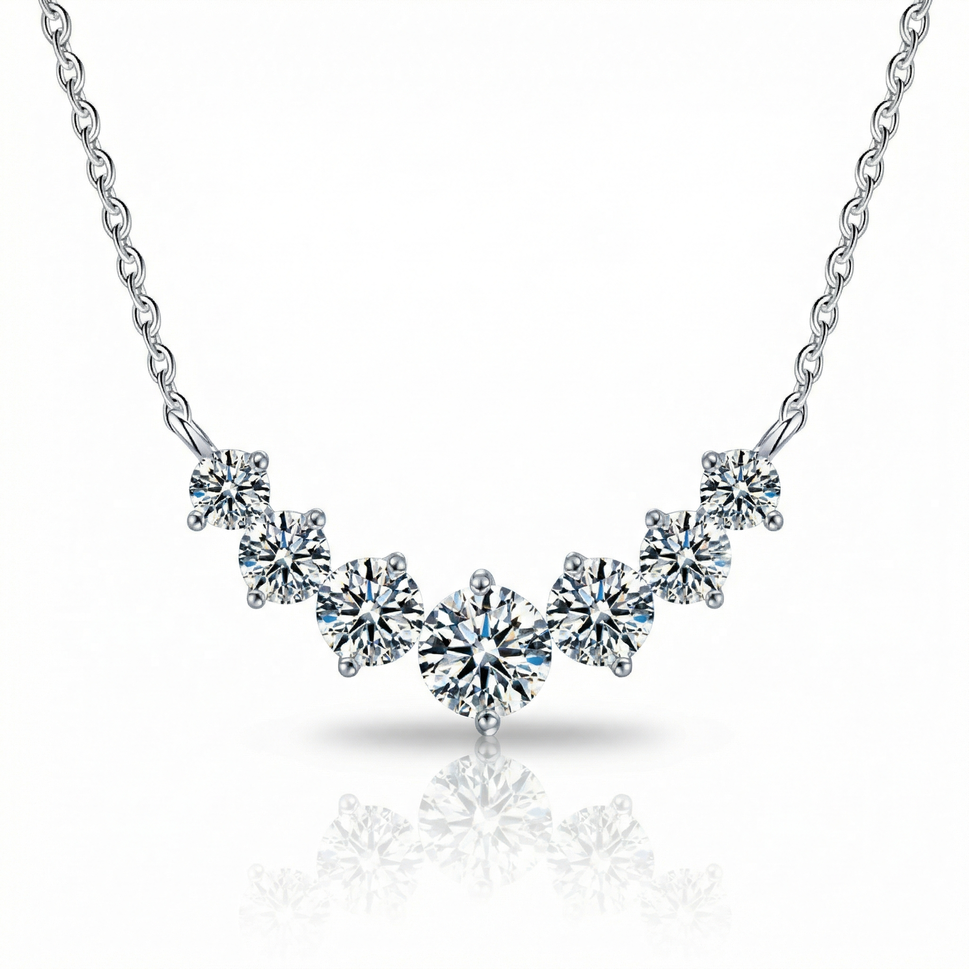 Clairé Diamond Necklace - White Gold