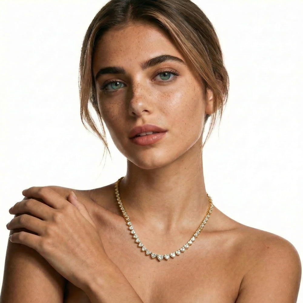 Aurélia Graduated Diamond Necklace – Gold