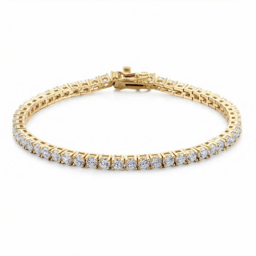Aura Tennis Bracelet 3MM - Gold