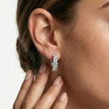 Lumiere Hoop Earrings - White Gold