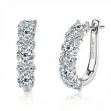 Lumiere Hoop Earrings - White Gold