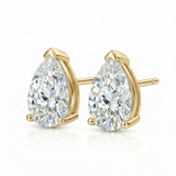 Pear Stud Earrings - Gold