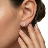 Pear Stud Earrings - Gold