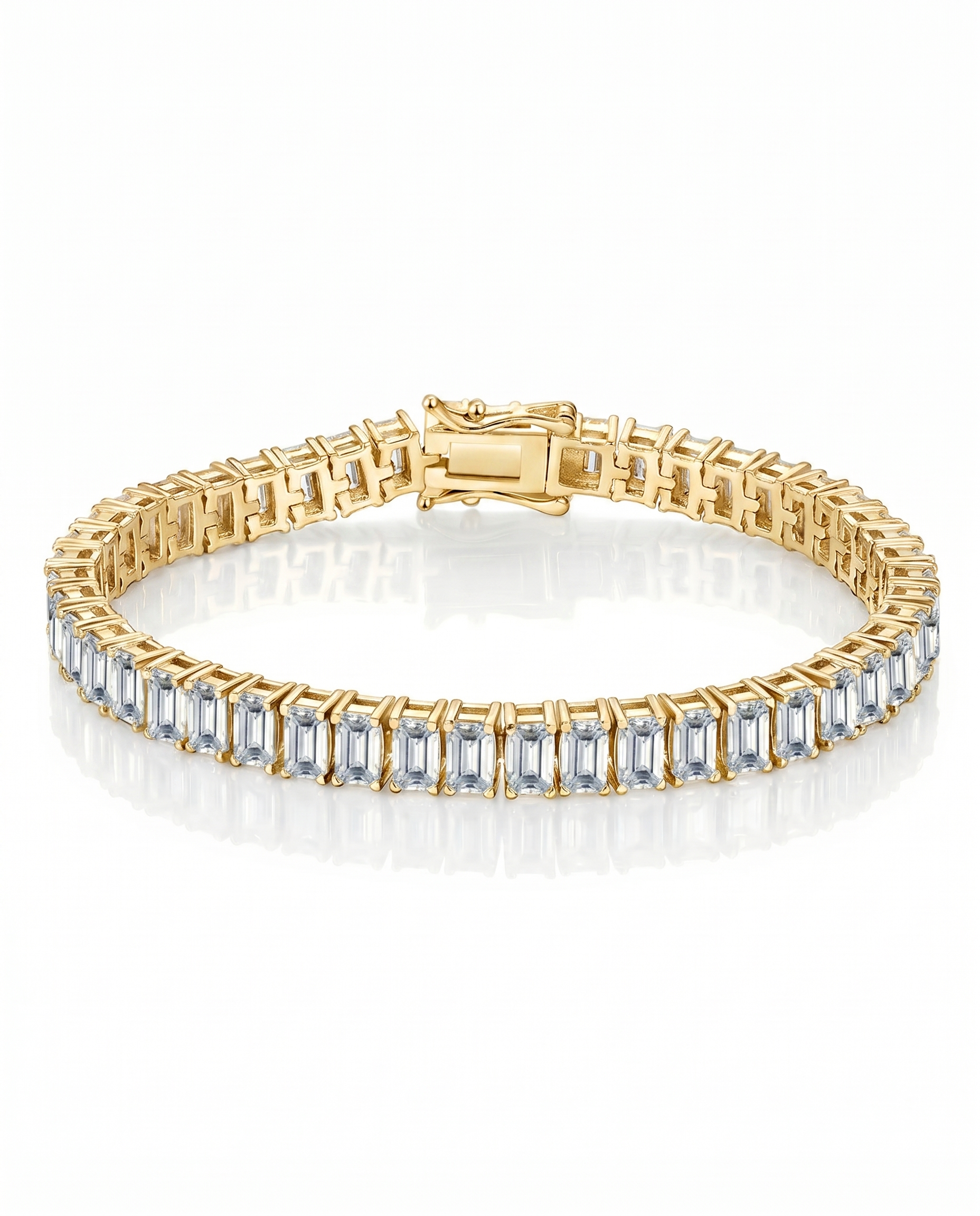 Baguettes Tennis Bracelet - Gold