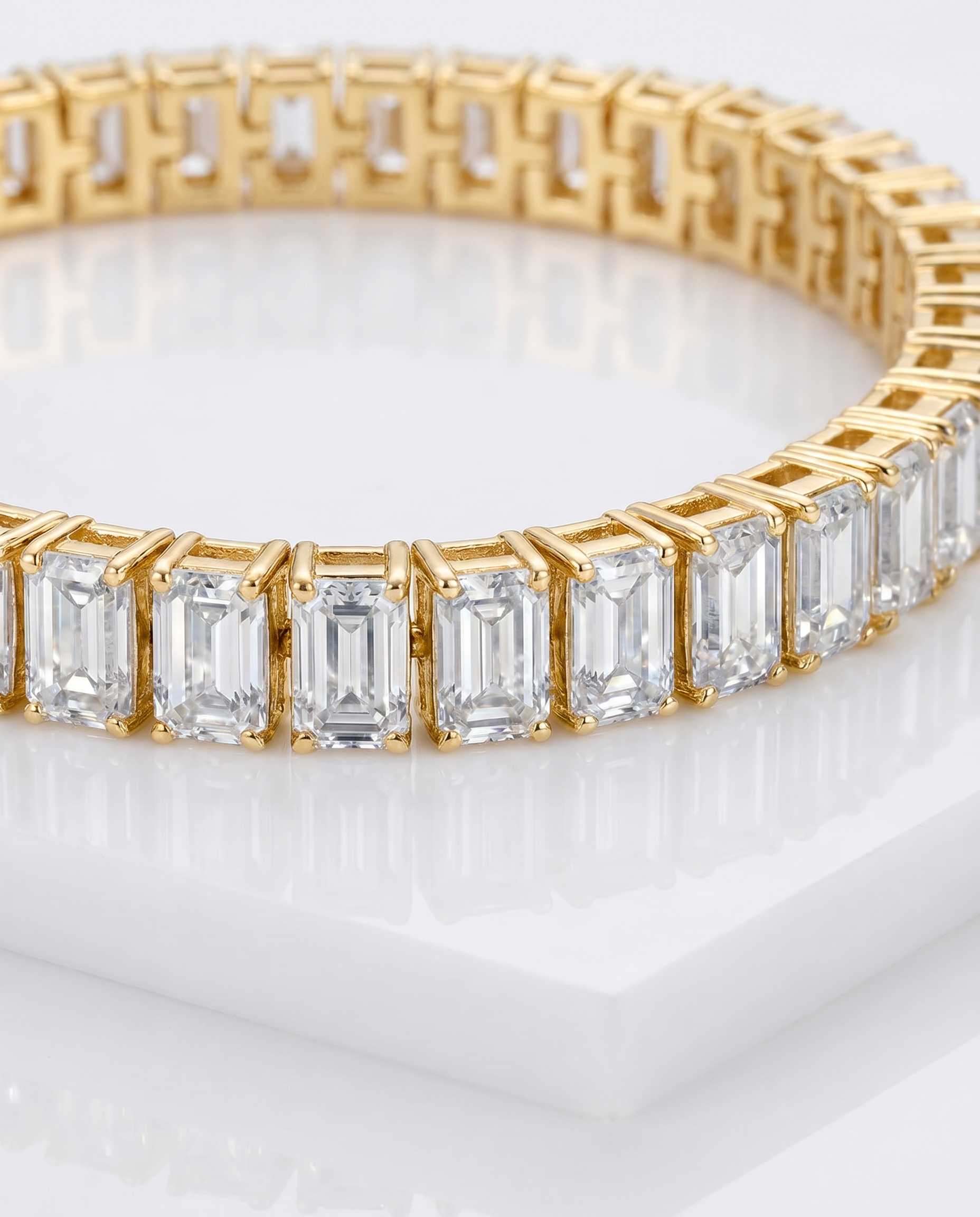 Baguettes Tennis Bracelet - Gold