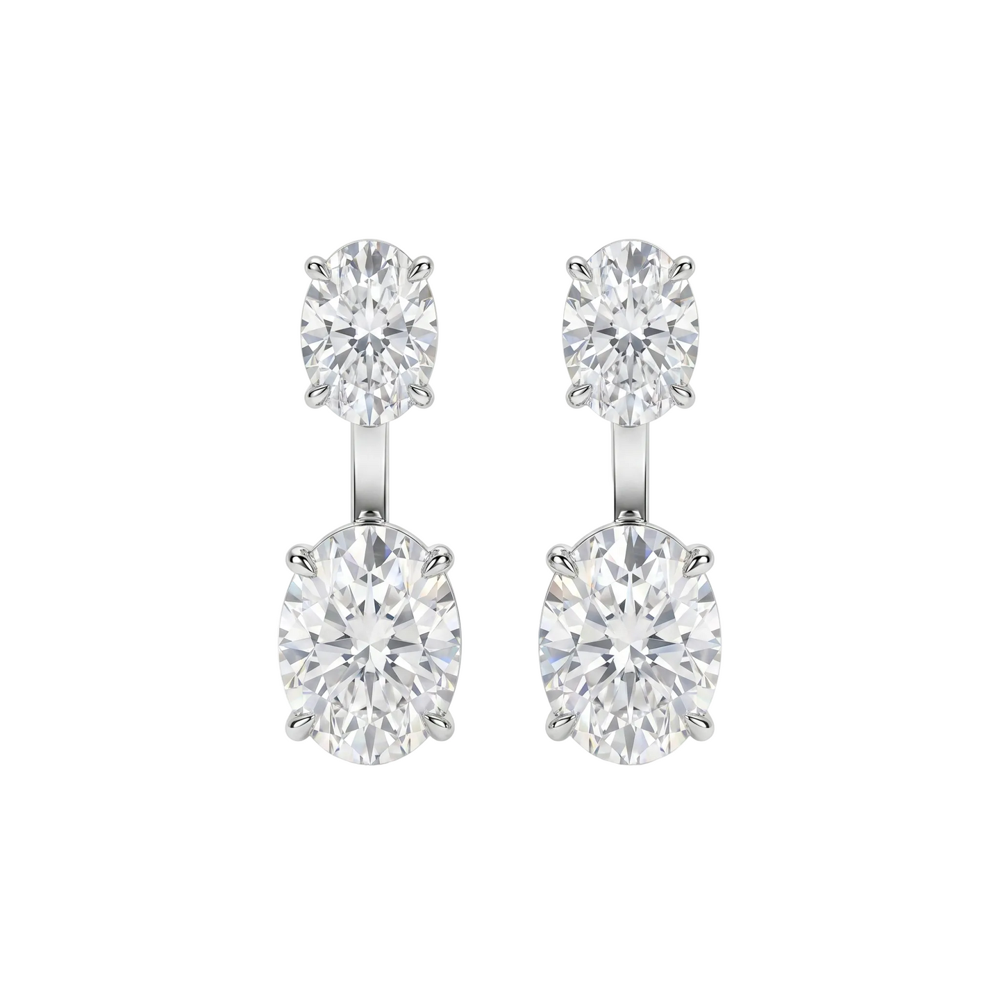 Opal Oval Drop Earrings