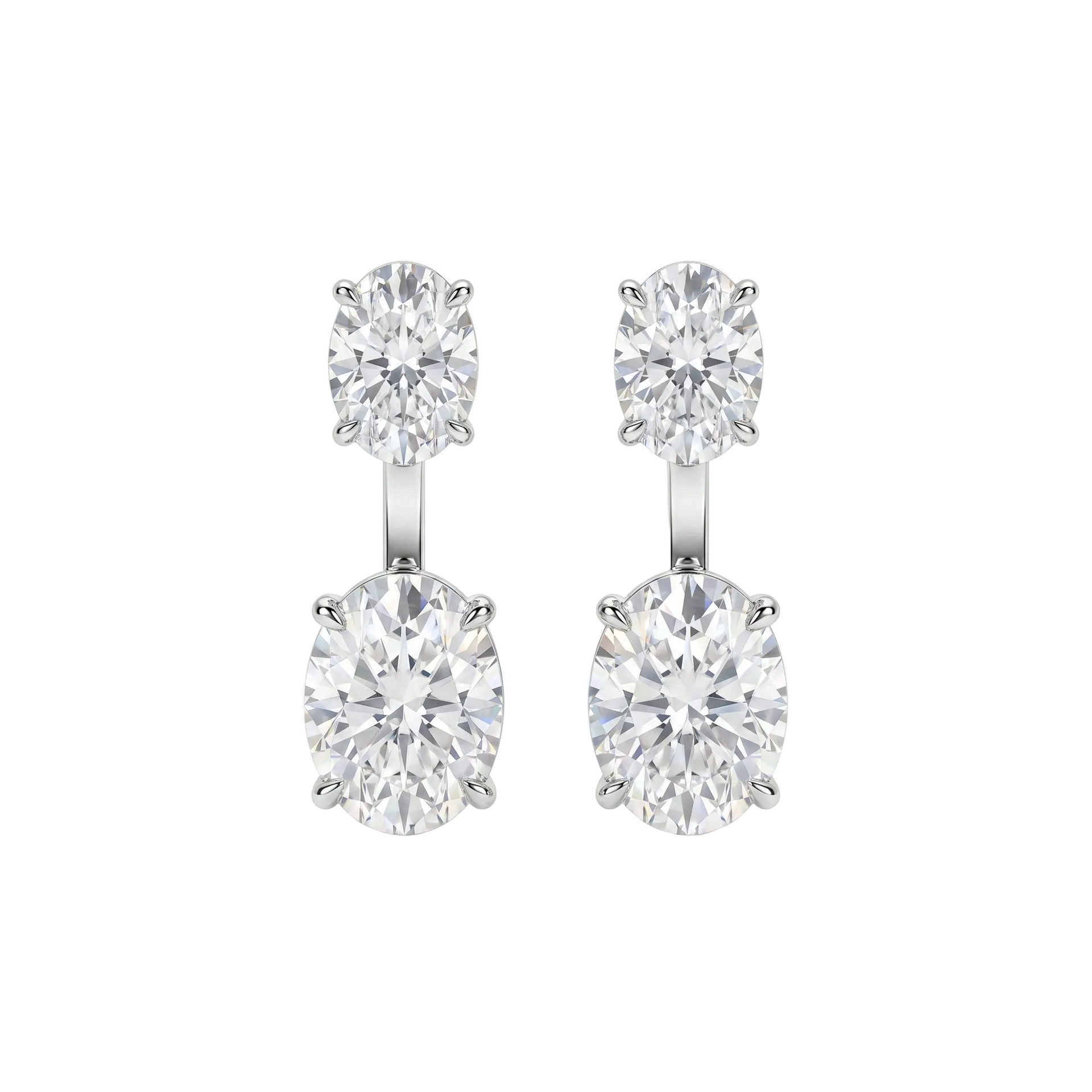 Opal Oval Drop Earrings