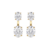 Opal Oval Drop Earrings - Gold