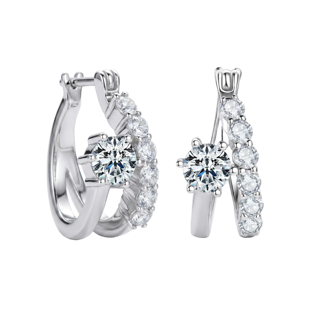 Claire Pave Hoop Earrings