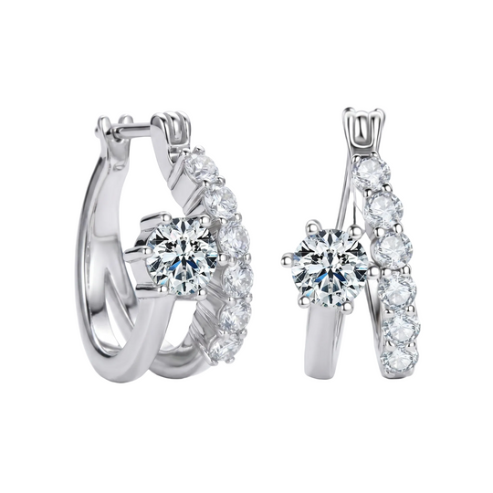 Claire Pave Hoop Earrings