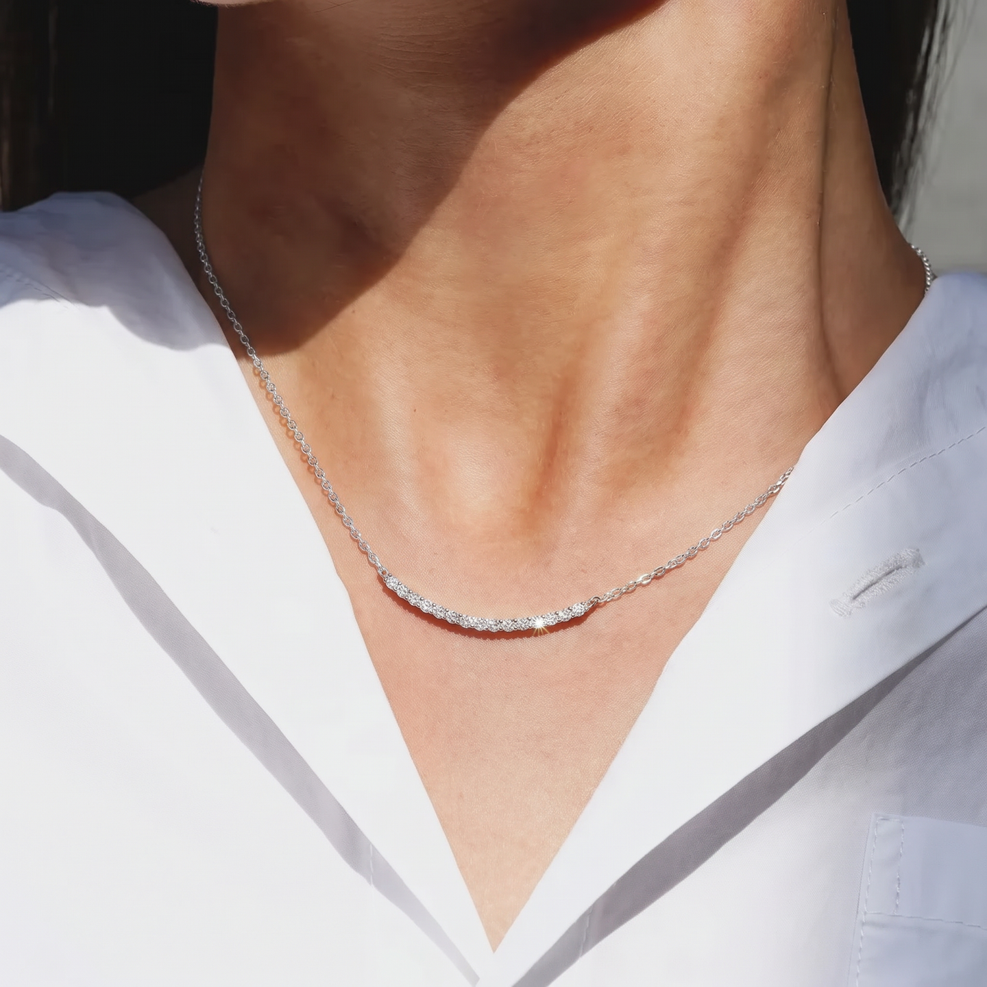 Nicole Necklace - White Gold